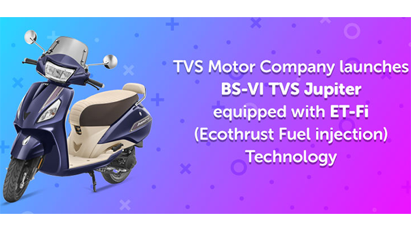TVS Motor Company launches BSVI TVS Jupiter equipped with ETFi Ecothrust Fuel injection Technology